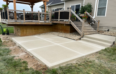broom finish patio